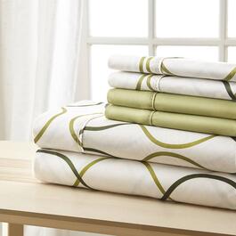 Spirit Linen Home&#40;tm&#41; Traditional Bellagio Green Circles Sheet Set