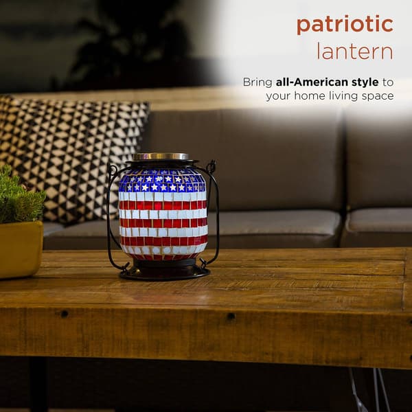 Alpine Solar Patriotic LED Lantern