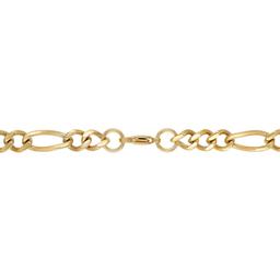 Mens Lynx Stainless Steel Figaro Chain Necklace