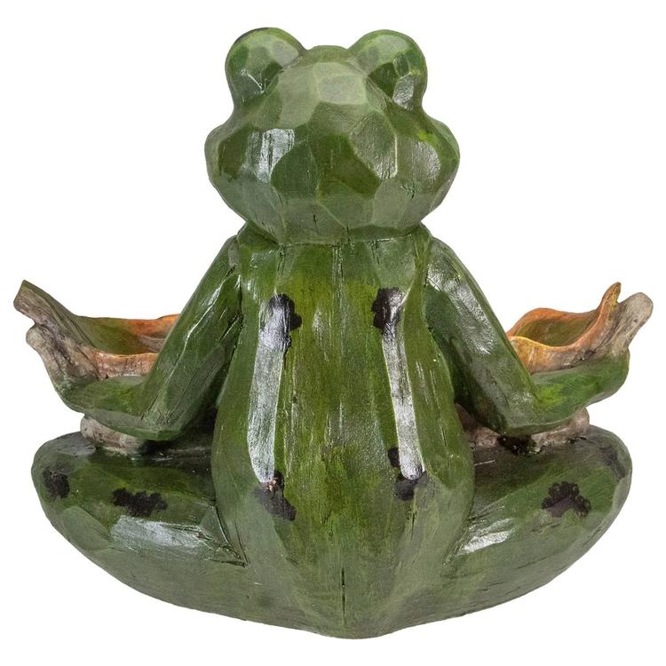 Northlight Seasonal 14in. Frog Birdfeeder Outdoor Garden Statue