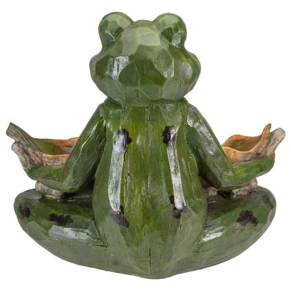 Northlight Seasonal 14in. Frog Birdfeeder Outdoor Garden Statue