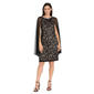 Womens R&M Richards Sequin Lace Sheer Capelet Dress - image 1