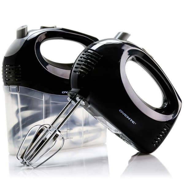 Ovente Portable 5-Speed Mixing Electric Hand Mixer - Black