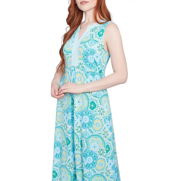 Womens Ruby Rd. Must Haves II Geometric Floral Maxi Dress