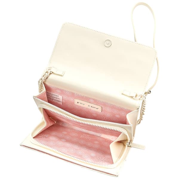 Womens Betsey Johnson Tanya Crossbody Wallet with Pearls