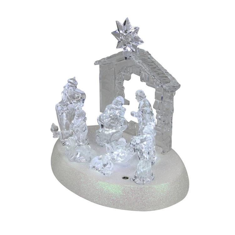 Northlight Seasonal 7.5in. LED Christmas Nativity Scene