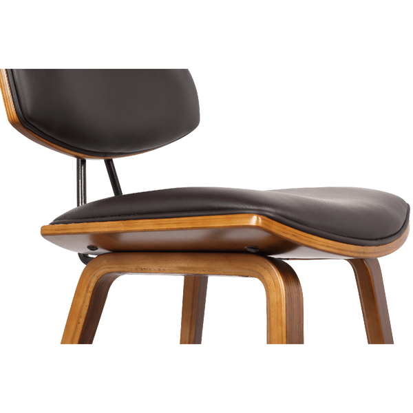 Armen Living Fox 28.5in. Bar Height Faux Leather Modern Barstool