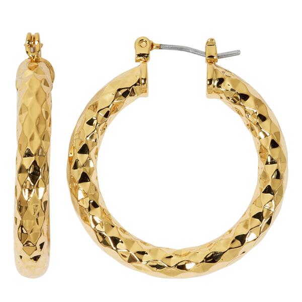 Design Collection Tubular Design & Diamond Cut Earrings - image 