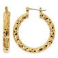 Design Collection Tubular Design & Diamond Cut Earrings - image 1