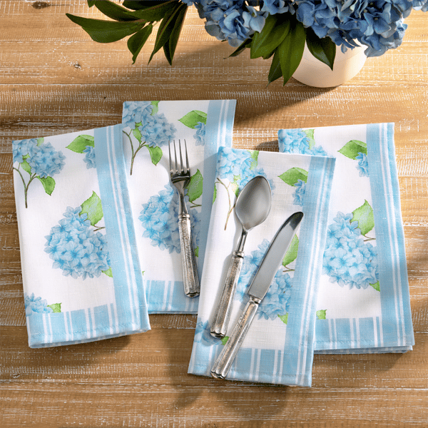 Threadmade Nantucket Hydrangea Garden Napkins - Set of 4