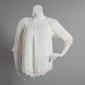 Plus Size NY Collection 3/4 Sleeve Solid Woven Crepon Peasant Top - image 1