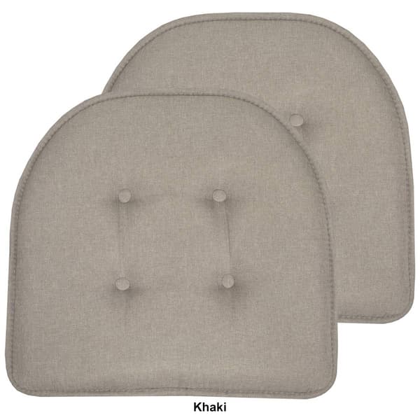 Sweet Home Collection Solid U-Shaped Memory Foam Chair Cushions