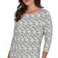 Womens Emaline Key Items 3/4 Sleeve Boat Neck Bow Tee - image 5