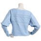 Juniors Derek Heart Mix Stitch Cable Boat Neck Dolman Sweater - image 2