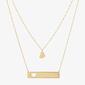 Gold Classics&#40;tm&#41; Double Layer Heart & Bar Necklace - image 1