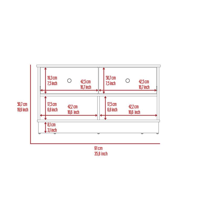 FM FURNITURE Tulip Storage Bench