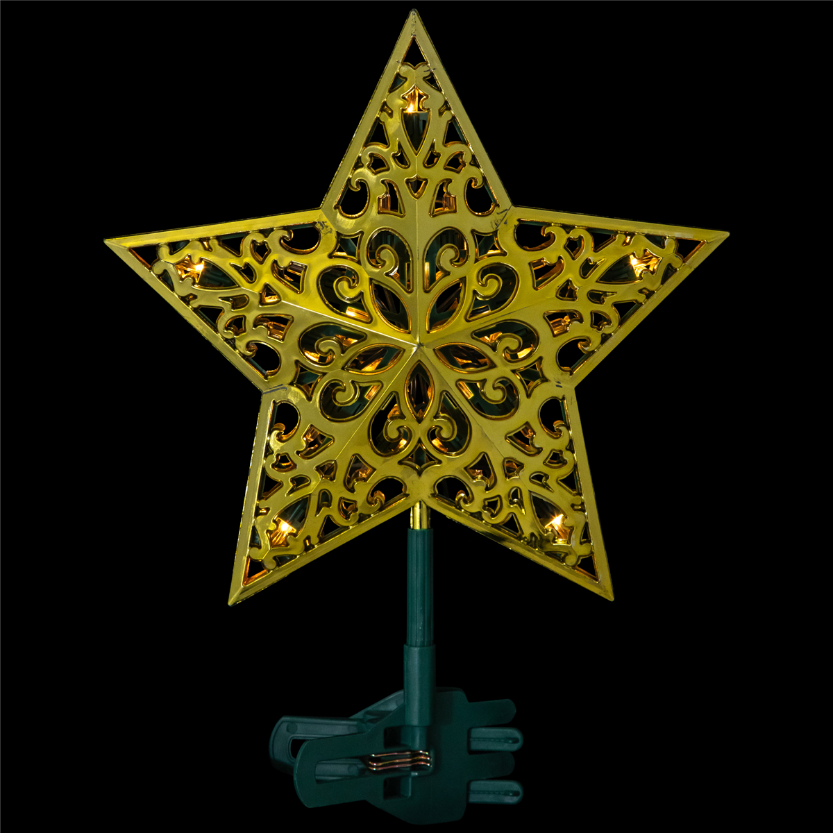 Northlight LED Lighted Gold Star Christmas Tree Topper