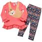 Toddler Girl Rare Editions Sloth Top & Floral Leggings Set - image 2
