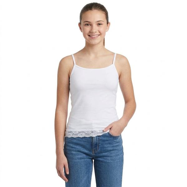 Juniors Derek Heart Longer Length Lace Hem Camisole - image 