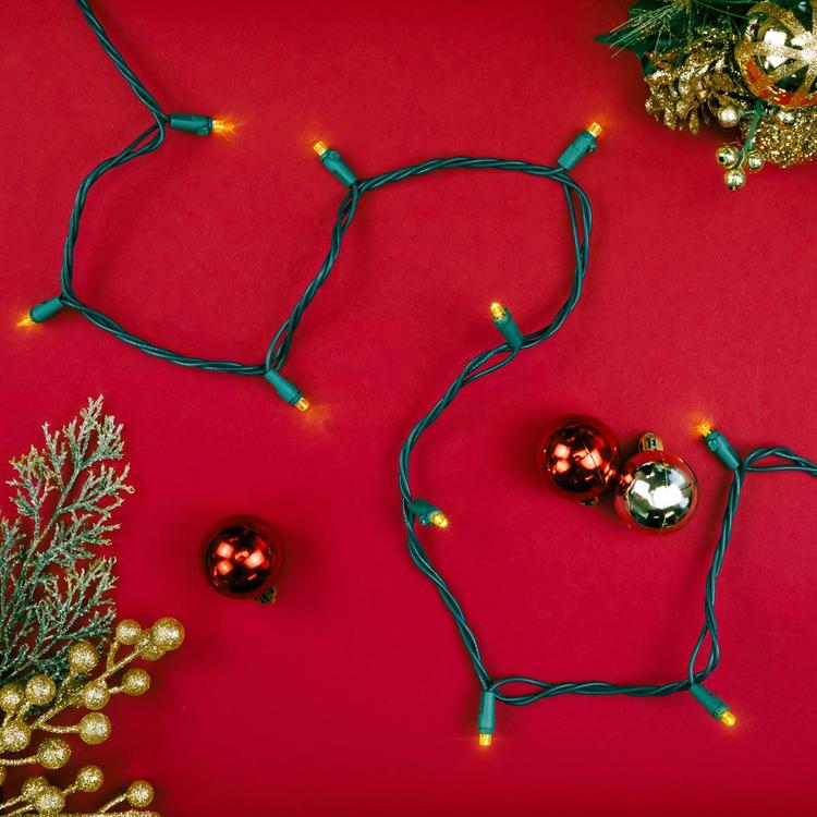 Northlight Seasonal 100ct. LED Green Wire Yellow Christmas Lights