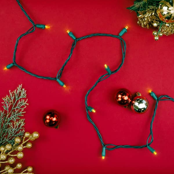 Northlight Seasonal 100ct. LED Green Wire Yellow Christmas Lights