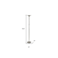 HomeRoots 71in. Silver LED Torchiere Floor Lamp With Glass Shade - image 4