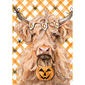 Evergreen Boo Highland Cow Garden Flag - image 1