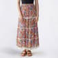 Juniors Angie Floral Crochet Trim Tier Maxi Skirt with Slit - image 2