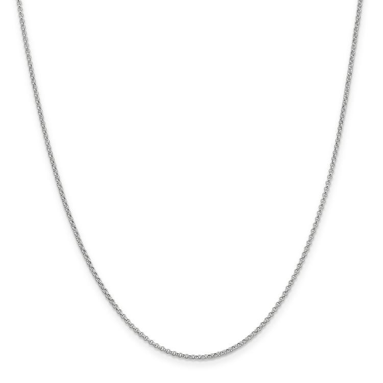 Gold Classics(tm) 1.55mm. 14k White Gold Solid Rolo Necklace