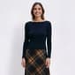 Womens Connected Apparel Plaid Mock Two In One Sweater Dress - image 3