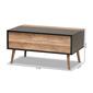 Baxton Studio Jensen Black/Rustic Brown Finish Wood Coffee Table - image 12