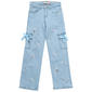 Girls (7-16) Celebrity Ace Cargo Pocket Flower Patch Denim Jeans - image 2