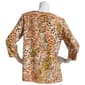Womens Emily Daniels 3/4 Sleeve Leopard Brushed Jacquard Top - image 2