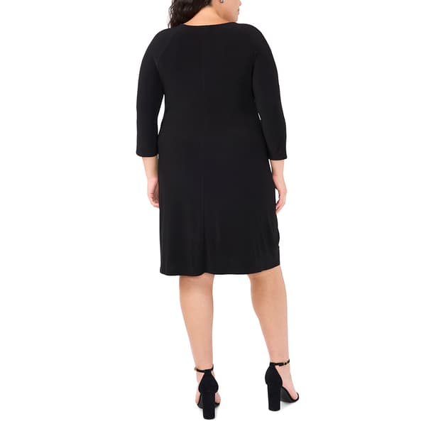 Petite MSK 3/4 Sleeve Laced Grommet Shift Dress