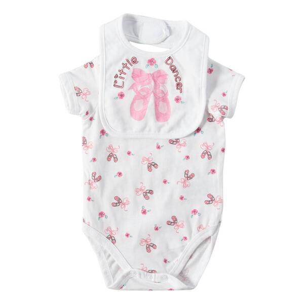 Baby Girl &#40;NB-9M&#41; Emporio Baby Lil Dancer Bodysuit & Bib - image 