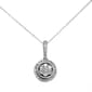 Nova Star&#40;R&#41; Sterling Silver 1/2ctw Lab Grown Diamond Halo Pendant - image 1