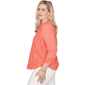 Womens Alfred Dunner Resort Living Lace Scroll Henley Blouse - image 4