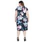 Plus Size 24/7 Comfort Apparel Floral Knee Length Faux Wrap Dress - image 3