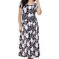 Womens Perceptions Short Sleeve Twist Waist Floral Midi Dress - image 3