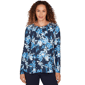 Womens Emaline Golden Nautica Long Sleeve Crew Neck Top With Lac - image 1