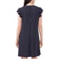 Womens MSK Flutter Sleeve V Neck Dots A-Line Dress - image 2