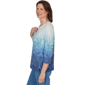 Womens Alfred Dunner Classics 3/4 Sleeve Ombre Blouse - image 4