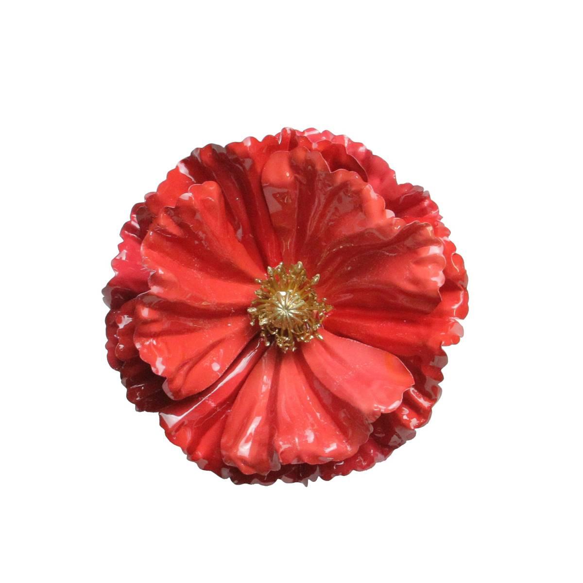 Northlight Seasonal Shiny Coral Pink Poppy Clip Ornament