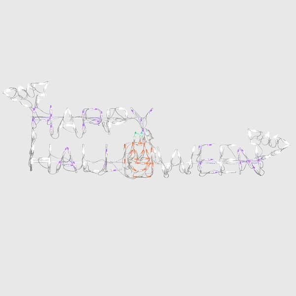 National Tree 57in. LED Happy Halloween Sign