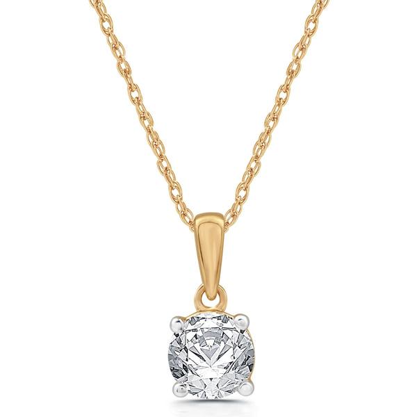 Nova Star(R) 1ctw. Lab Grown Diamond Gold Plated Solitaire Pendant - image 