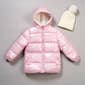 Girls (4-6x) Pink Platinum(R) Foil Grid Puffer Jacket w/ Beanie - image 1