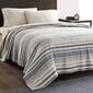 Eddie Bauer Striped Herringbone Blue Throw Blanket - image 1
