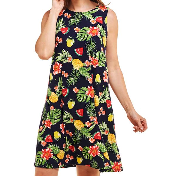 Petite Harlow & Rose Sailboat Shift Dress-Evening/Multi