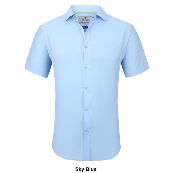 Mens Tom Baine Short Sleeve Regular Fit Solid Dress Shirt