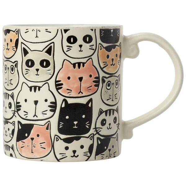 Blue Sky Clayworks 21oz. Mitsy Cat Face Mug - image 